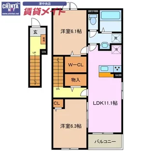 ボヌールI【2階】の間取り