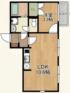 Crecia井尻II【1階】の間取り