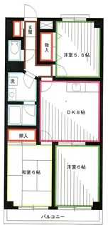 カサグランデ エラン【2階】の間取り