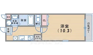 エルベコート宇治駅前【4階】の間取り