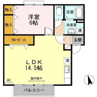 グリーンガーデン B棟【1階】の間取り