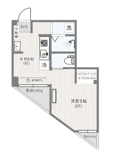グロービル高津【2階】の間取り