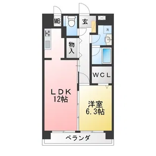 SOPHIA IZUMO【5階】の間取り