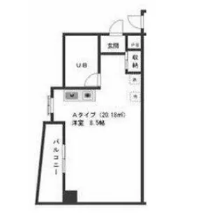 ユニック旗の台【4階】の間取り