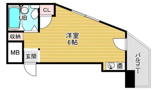 ラフォーレ新今宮【4階】の間取り