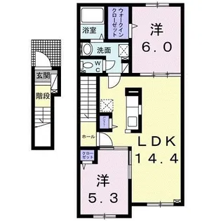モデルノ ポテーレVI【2階】の間取り