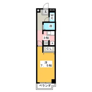 クレスト岩塚【3階】の間取り