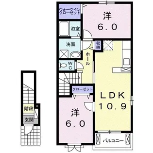 ヴィラ・グレイスA【2階】の間取り