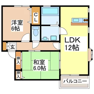 ユーフォリアB【2階】の間取り