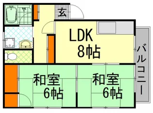ウエストフィールドII【2階】の間取り
