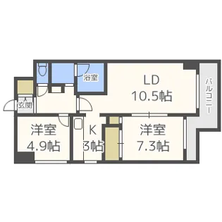 レジデンスN21【3階】の間取り