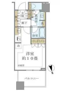 白金ザ・スカイ West【4階】の間取り