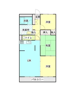 サニータウン城山【1階】の間取り