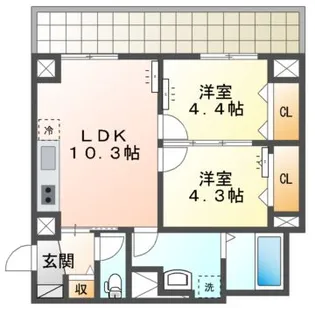 光のレジデンス・EXA【2階】の間取り