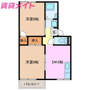 プレジール北斗七星【2階】の間取り