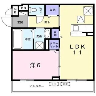 ヴィラ シャルマン【1階】の間取り