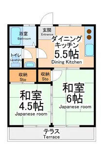 コーポ谷上【1階】の間取り