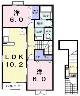 サンベリーナA【2階】の間取り