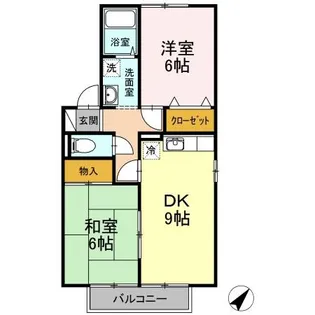 岡山県倉敷市西富井【アパート】の間取り