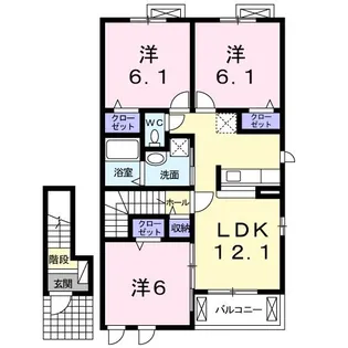 ネオ・レジデンスA【2階】の間取り