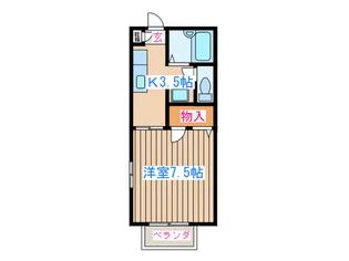 小畑ハイツB棟【1階】の間取り