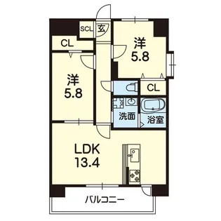 リファ熊本駅前【8階】の間取り