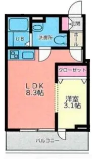 メリディアン迫壱番館【2階】の間取り