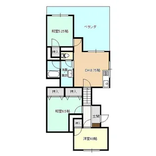 テラスマンションイースト【3階】の間取り