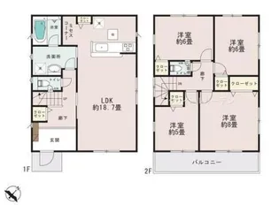 埼玉県久喜市栗橋東1【一戸建】の間取り