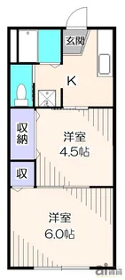 東京都小平市花小金井南町1【アパート】の間取り