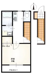 トイレバス別 ソレアード椿峰【2階】の間取り