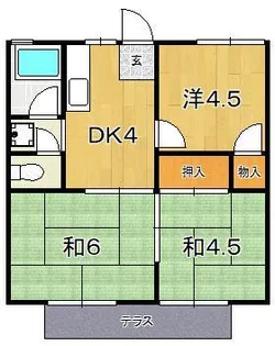 金手ハイツ【1階】の間取り