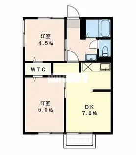 シティハイムカワムラB【1階】の間取り