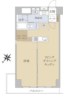 秀和築地レジデンス【8階】の間取り