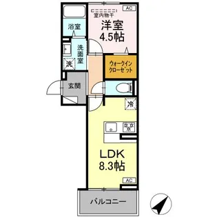 ポポンタ ミュー【3階】の間取り