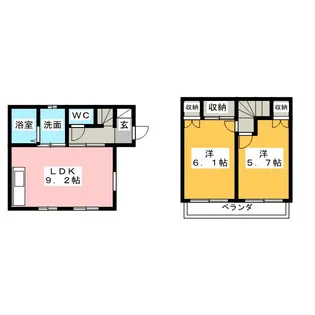 静岡県磐田市向笠竹之内【一戸建】の間取り