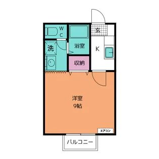 1Kの間取り画像