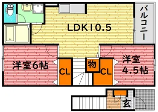 ファミールシャトー【2階】の間取り