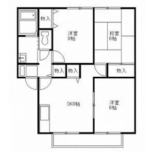 サンビレッジMKII【2階】の間取り