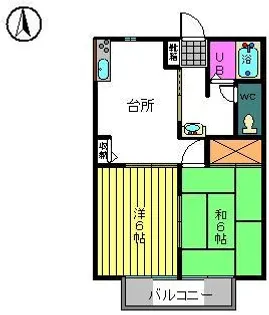フレグランスフジ【2階】の間取り