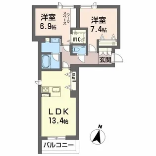 シャーメゾンプレミアス【1階】の間取り