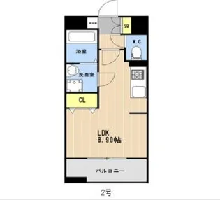 LIBTH松山III【10階】の間取り