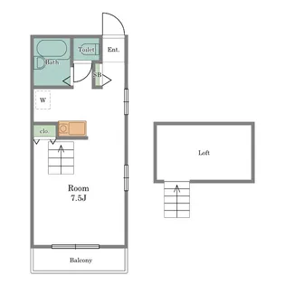 1Rの間取り画像