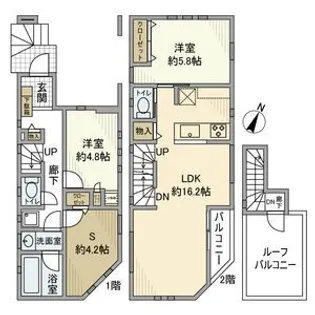 東京都中野区野方2【一戸建】の間取り