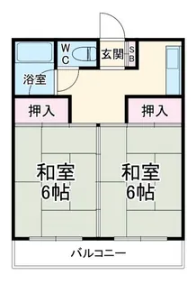 伊勢原コーポラス【3階】の間取り