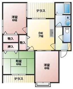 エステートピア二階堂【1階】の間取り