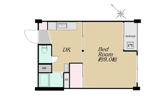 京王多摩川コーポラス【7階】の間取り