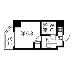 フォーリアライズ難波南ファーロ【9階】の間取り