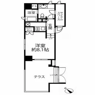 日本橋室町デュープレックスポーション【1階】の間取り