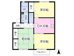 アースアイランドII【1階】の間取り